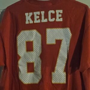 Kansas City Chiefs Orange Kelce 87 Jersey